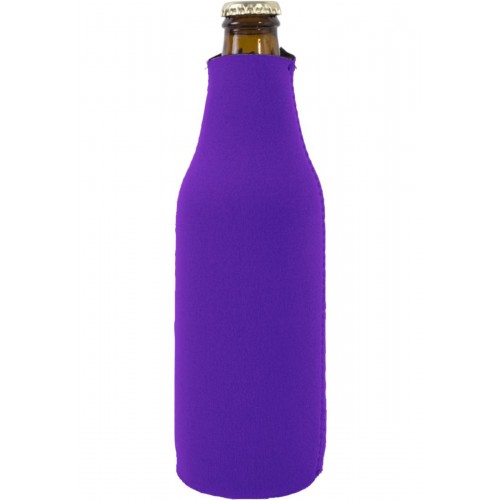 Foam Zipper Beer Bottle Coolie (MultiColor Print)